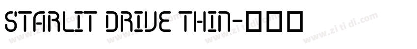 Starlit Drive Thin字体转换